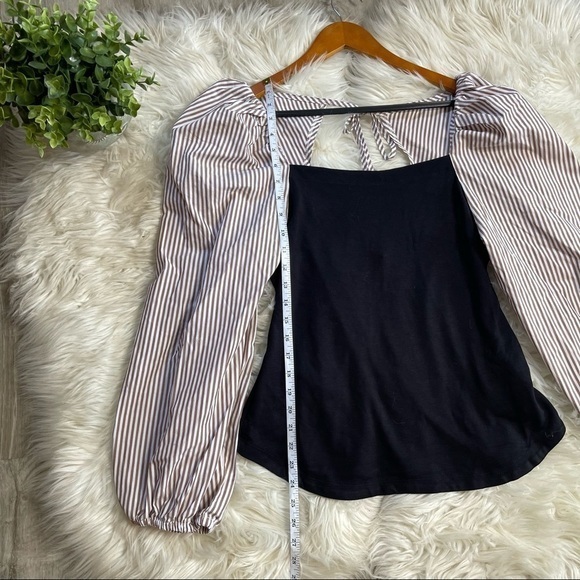 Maeve Anthropologie Open-Back Puff-Sleeved Blouse‎ - Picture 5 of 10